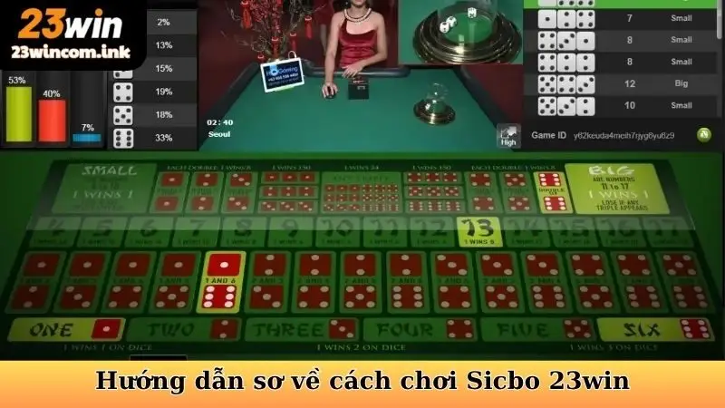 Hướng dẫn sơ về cách chơi Sicbo 23win
